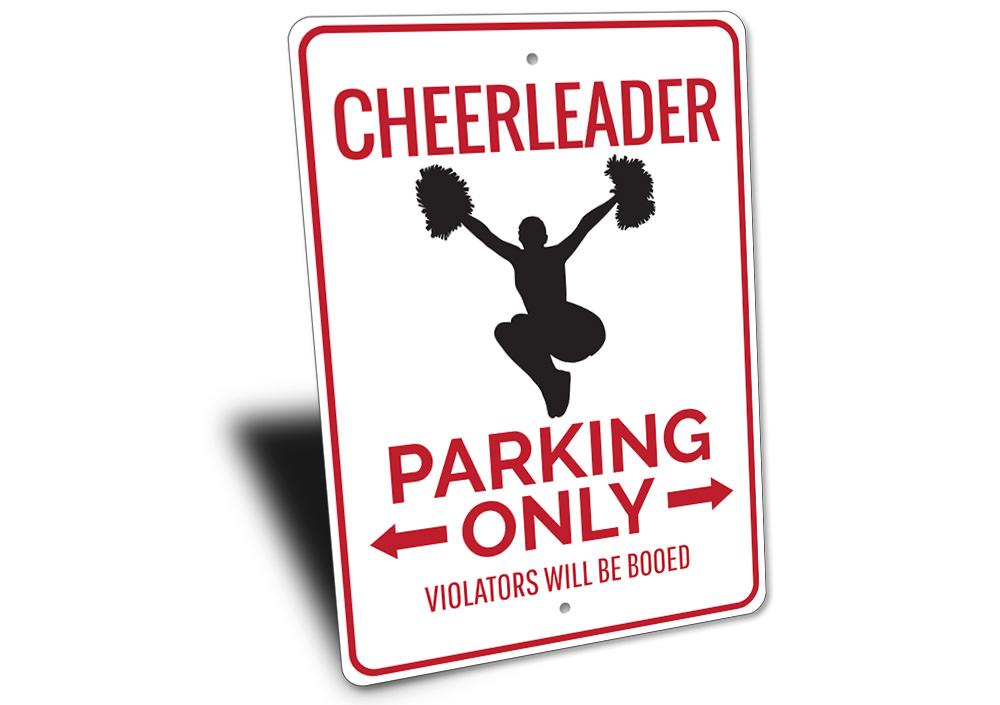 Cheerleader Parking Sign