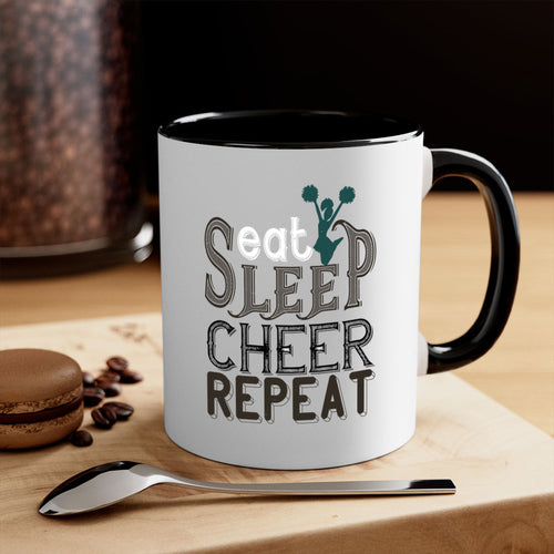 Eat sleep cheer mom 1318#- football-Mug / Coffee Cup