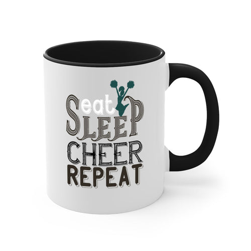 Eat sleep cheer mom 1318#- football-Mug / Coffee Cup