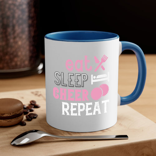 Eat sleep cheer reapet 1316#- football-Mug / Coffee Cup