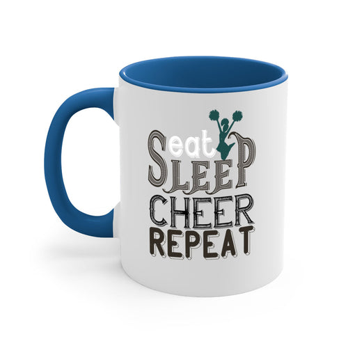 Eat sleep cheer mom 1318#- football-Mug / Coffee Cup