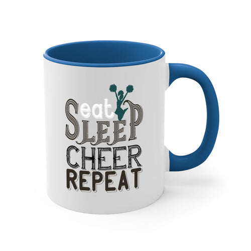 Eat sleep cheer mom 1318#- football-Mug / Coffee Cup