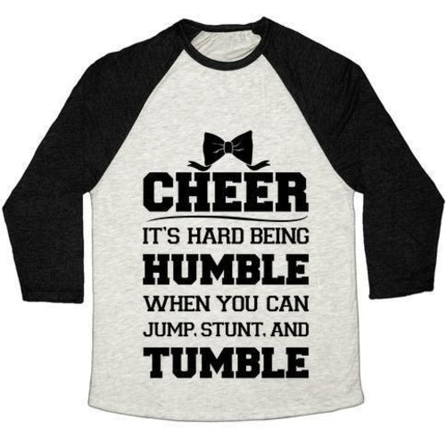 CHEER UNISEX TRI-BLEND BASEBALL TEE