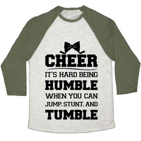 CHEER UNISEX TRI-BLEND BASEBALL TEE