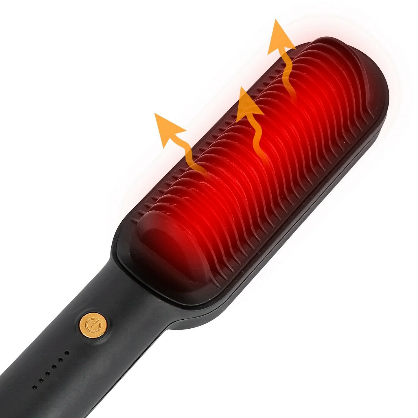 2-in-1 Electric Hair Straightener Brush Hot Comb Adjustment Heat