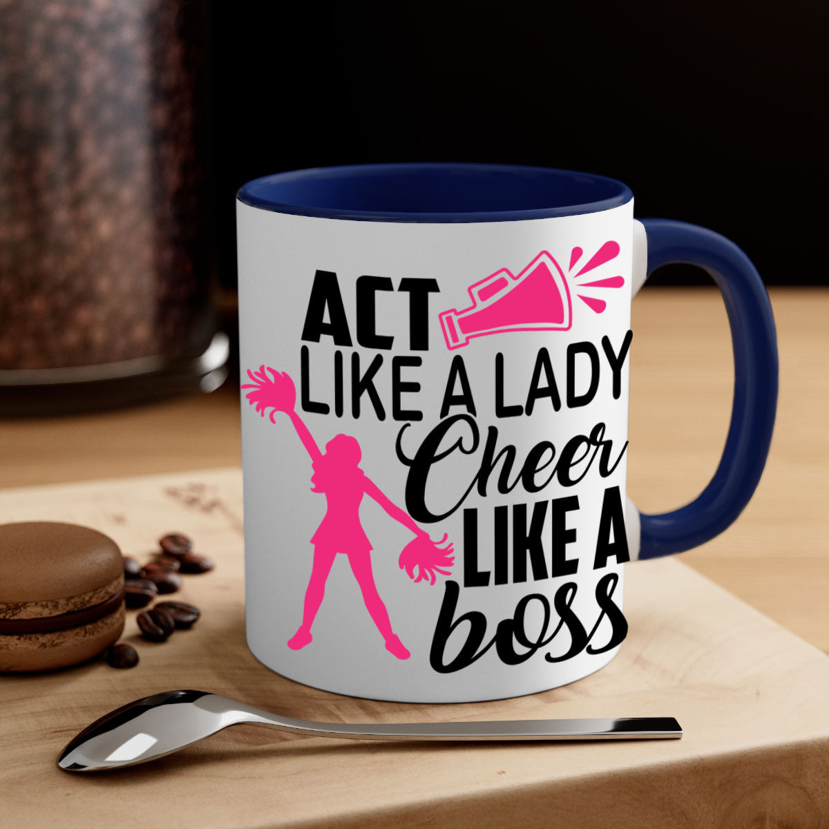 Act like a lady Cheer like a boss 1486#- cheer-Mug / Coffee Cup