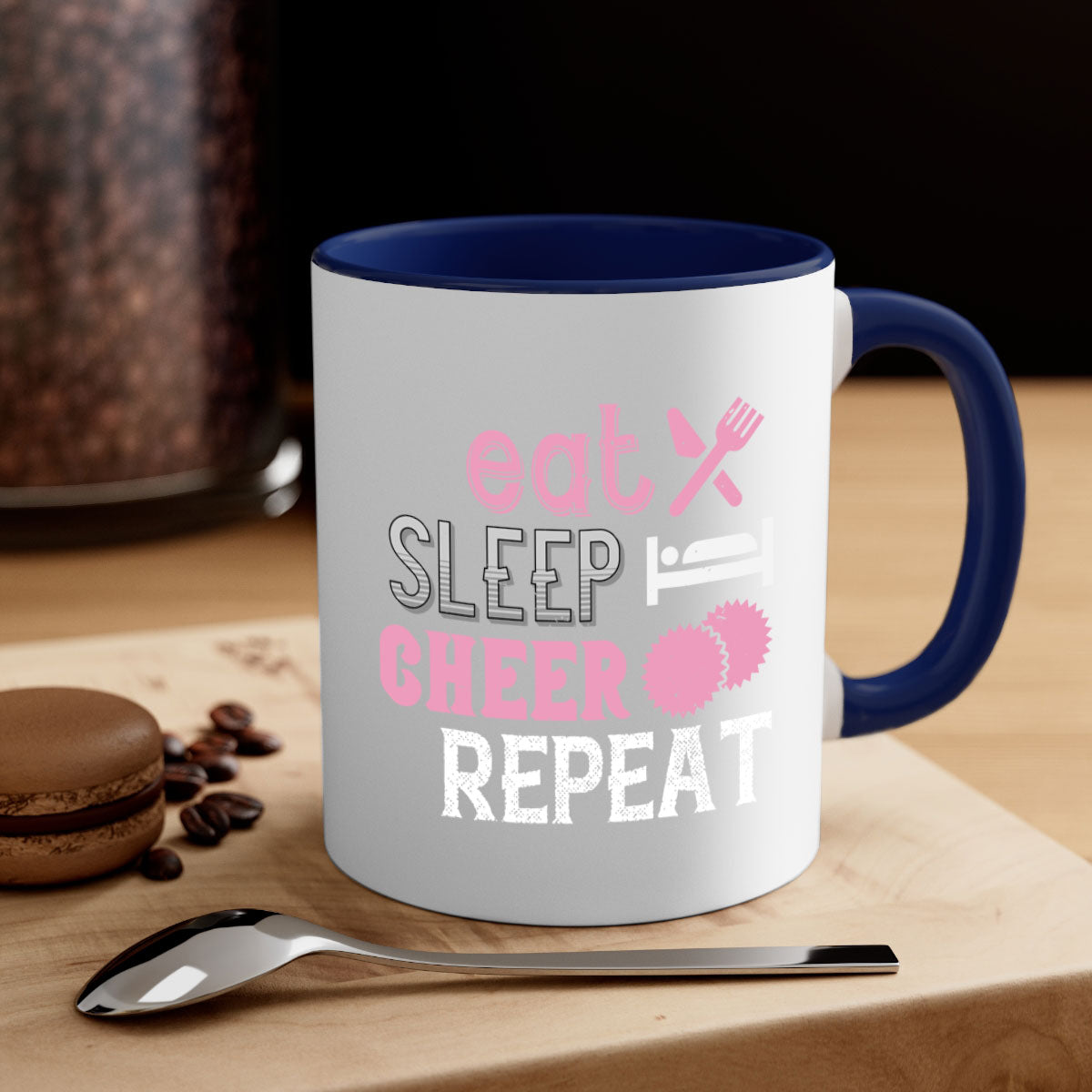 Eat sleep cheer reapet 1316#- football-Mug / Coffee Cup