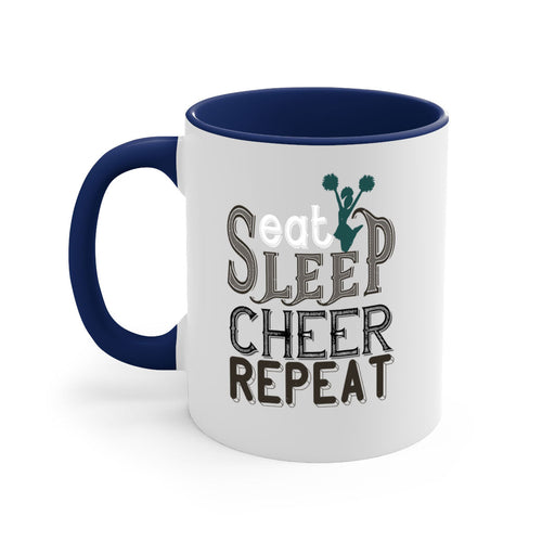 Eat sleep cheer mom 1318#- football-Mug / Coffee Cup