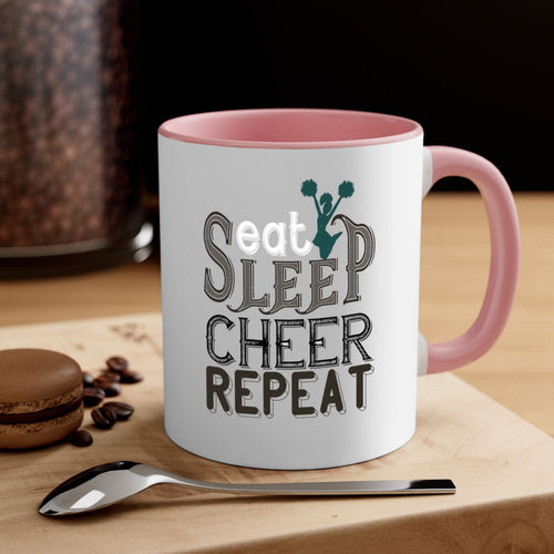 Eat sleep cheer mom 1318#- football-Mug / Coffee Cup