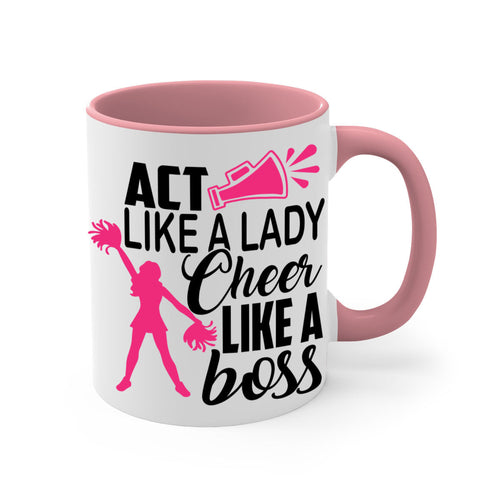 Act like a lady Cheer like a boss 1486#- cheer-Mug / Coffee Cup