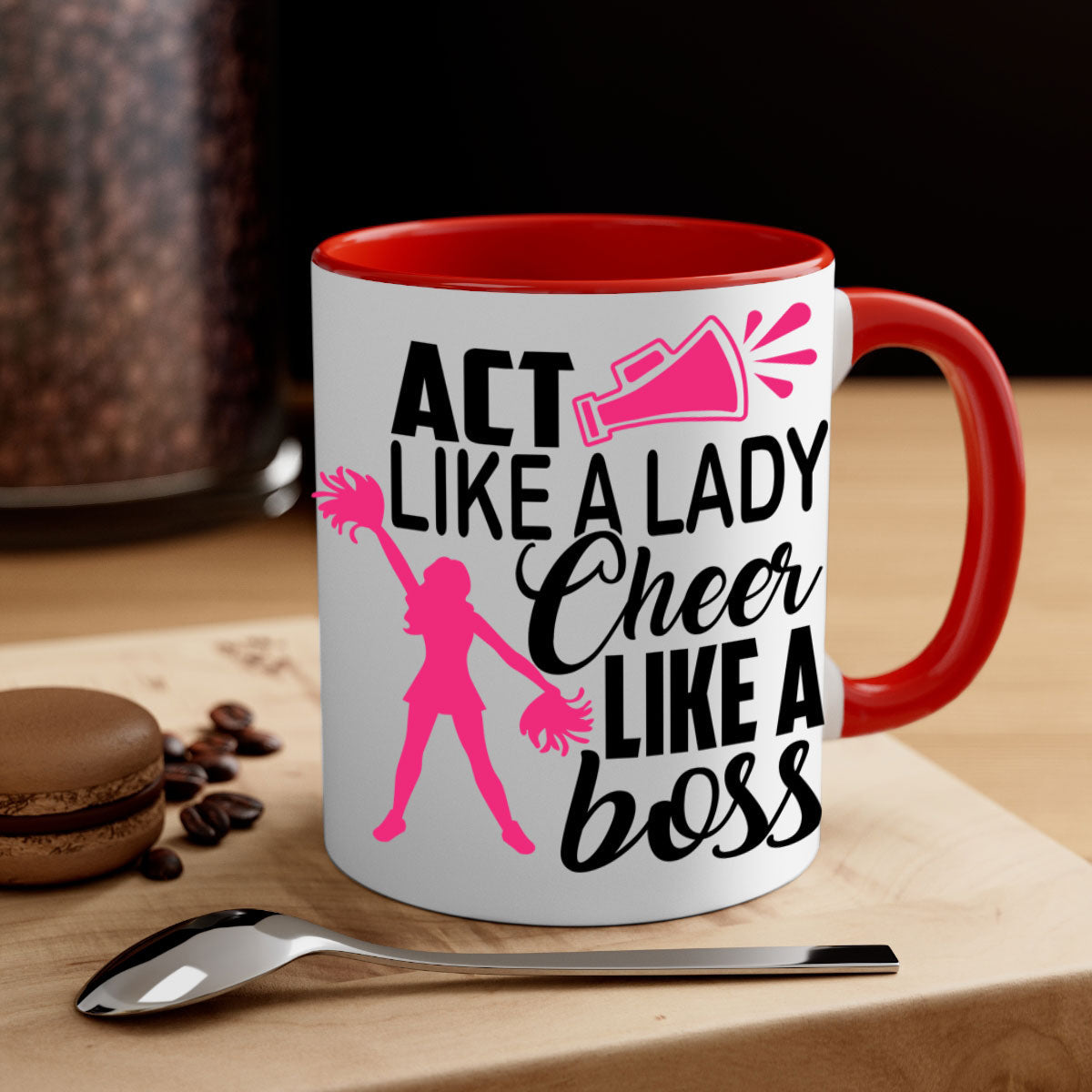 Act like a lady Cheer like a boss 1486#- cheer-Mug / Coffee Cup