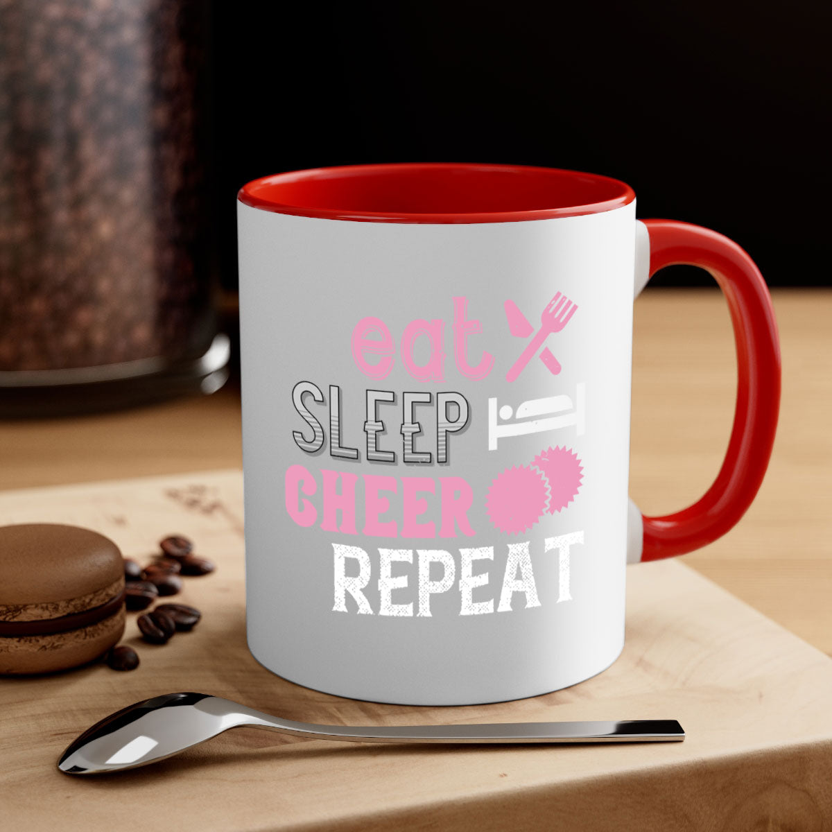 Eat sleep cheer reapet 1316#- football-Mug / Coffee Cup