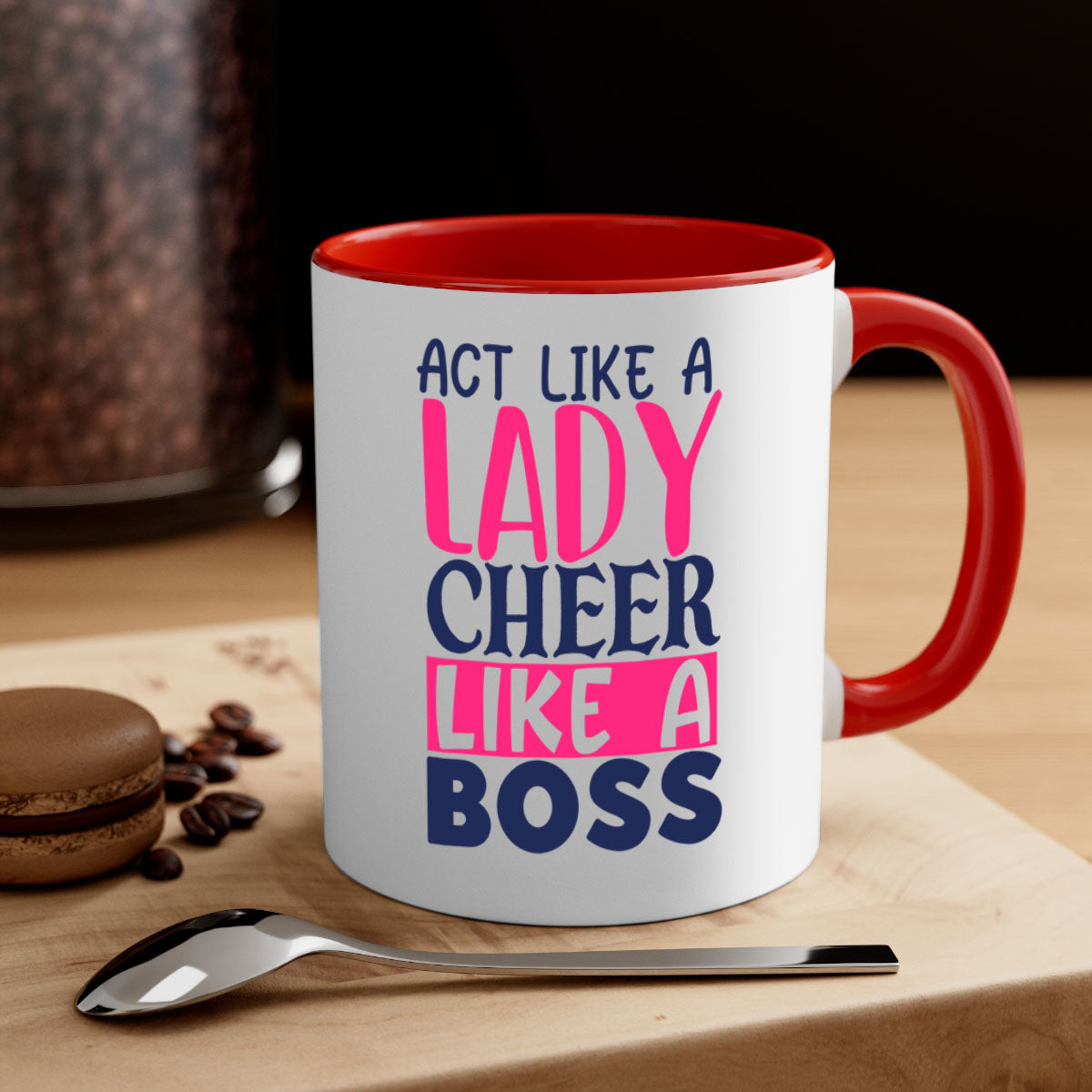 act like a lady cheer like a boss 1747#- cheer-Mug / Coffee Cup