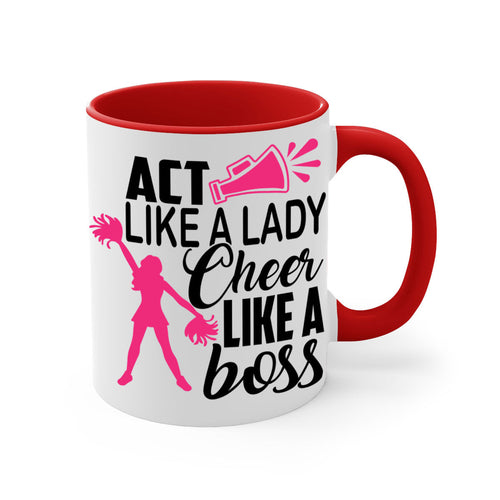 Act like a lady Cheer like a boss 1486#- cheer-Mug / Coffee Cup