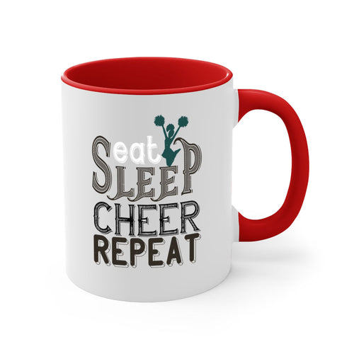 Eat sleep cheer mom 1318#- football-Mug / Coffee Cup