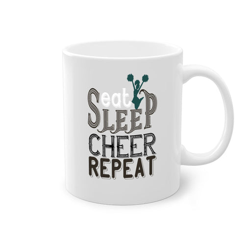 Eat sleep cheer mom 1318#- football-Mug / Coffee Cup