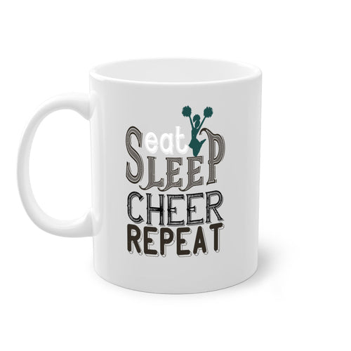 Eat sleep cheer mom 1318#- football-Mug / Coffee Cup