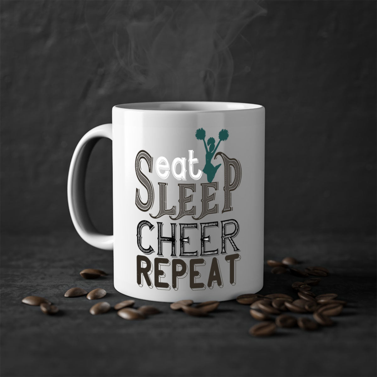 Eat sleep cheer mom 1318#- football-Mug / Coffee Cup