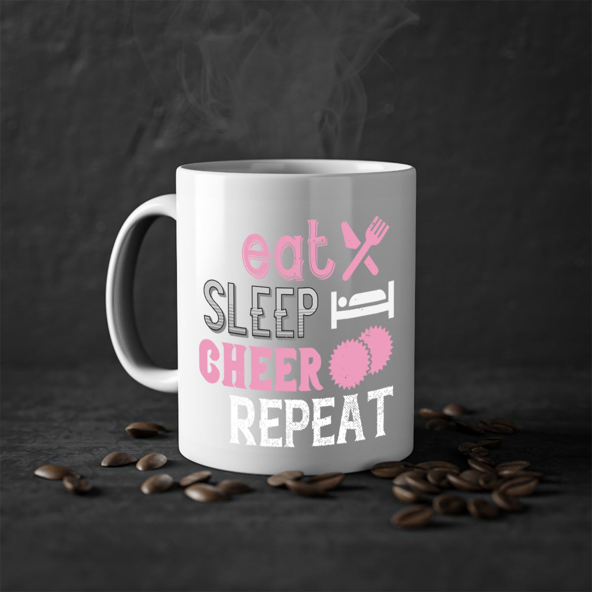 Eat sleep cheer reapet 1316#- football-Mug / Coffee Cup